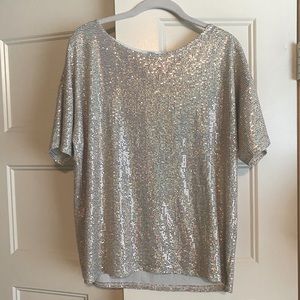 A colorful sequin blouse